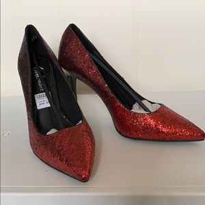 Red Glitter Pumps